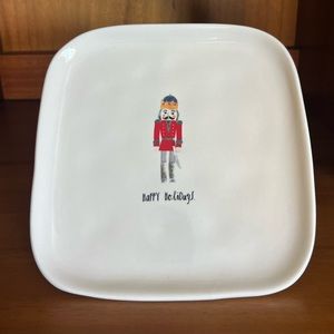 Rae Dunn - “Happy Holidays” - Red Nutcracker Plate